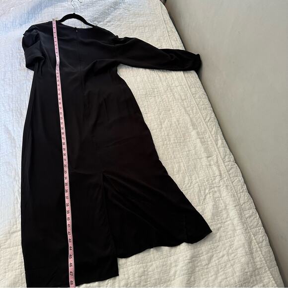 ALOHAS Exclesa - Black Midi Dress Large Long Sleeve - Picture 11 of 13